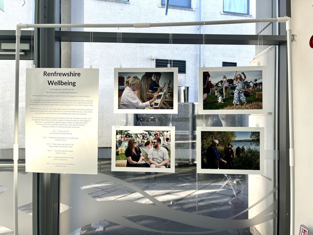 The Renfrewshire Wellbeing exhibition on display