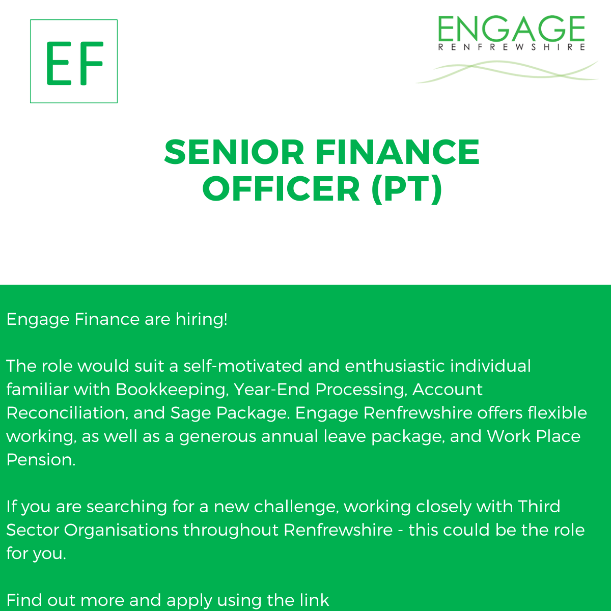 We are hiring - Senior Finance Officer